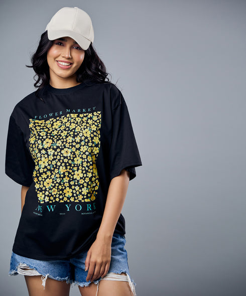 Floral Printed Oversized Tshirt